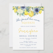 Hellgelbe Zitronenpresse Brautparty Einladung (Vorderseite)