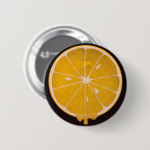 hellgelbe Zitronenscheibe Button (Vorne & Hinten)