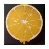 hellgelbe Zitronenscheibe Fliese (Vorderseite)