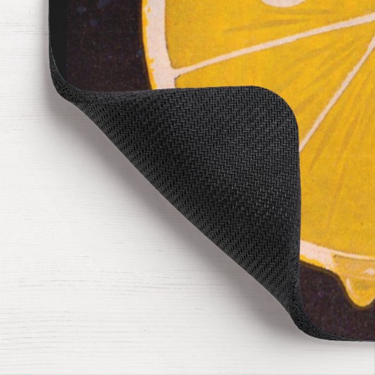 hellgelbe Zitronenscheibe Mousepad (Ecke)