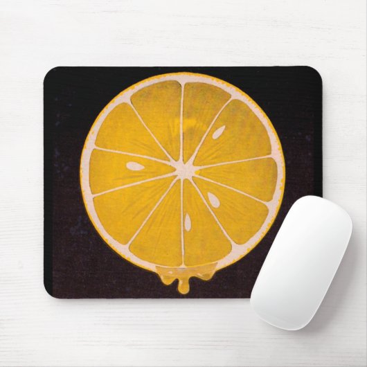 hellgelbe Zitronenscheibe Mousepad (Mit Mouse)