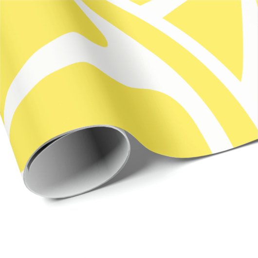 Hellgelbe Zitronenscheiben Modernes Muster Geschenkpapier (Rolleneckpunkt)