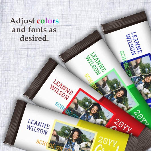 Hellgelber Abschluss Custom Candy Bar Wrapper Flyer