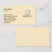 Hellgelber Akzent Visitenkarte (Vorne/Hinten)