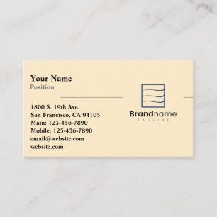 Hellgelber Akzent Visitenkarte