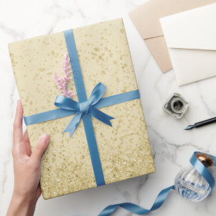Hellgelber falscher Glitter Geschenkpapier