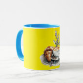 Hellgelber Kaffee-Tasse Tasse (Vorderseite Links)