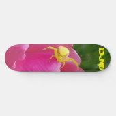 Hellgelber Krabbenschwingel Rosa Blume-Initialen Skateboard (Horizontal)