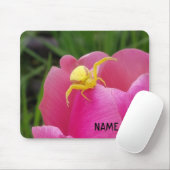 Hellgelber Krabbenschwingel Rosa Tulip deinen Name Mousepad (Mit Mouse)