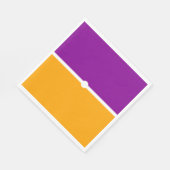 Hellgelber, Lila orangefarbener Farbblock Serviette (Ecke)