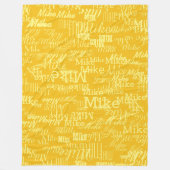 Hellgelber Name Stanzgelb Fleecedecke (Vorderseite)