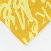 Hellgelber Name Stanzgelb Fleecedecke (Ecke)