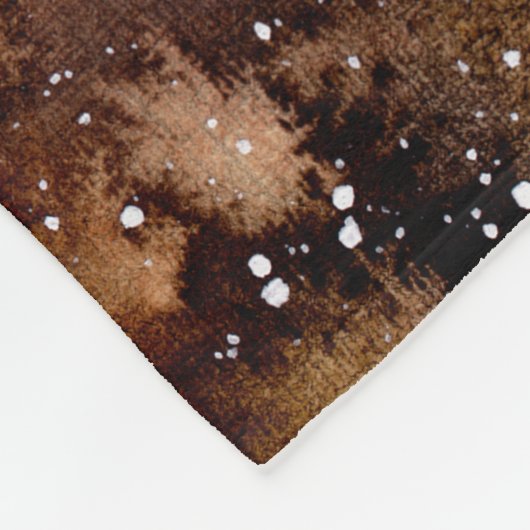 Hellgelber Nebel, dunkler Aquarell. Fleecedecke (Ecke)