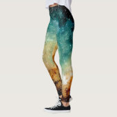 Hellgelber Nebel, dunkler Aquarell. Leggings (Links)