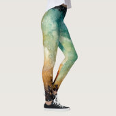Hellgelber Nebel, dunkler Aquarell. Leggings (Rechts)