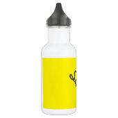 Hellgelber Nebel Trendy Monogramm Edelstahlflasche (Links)