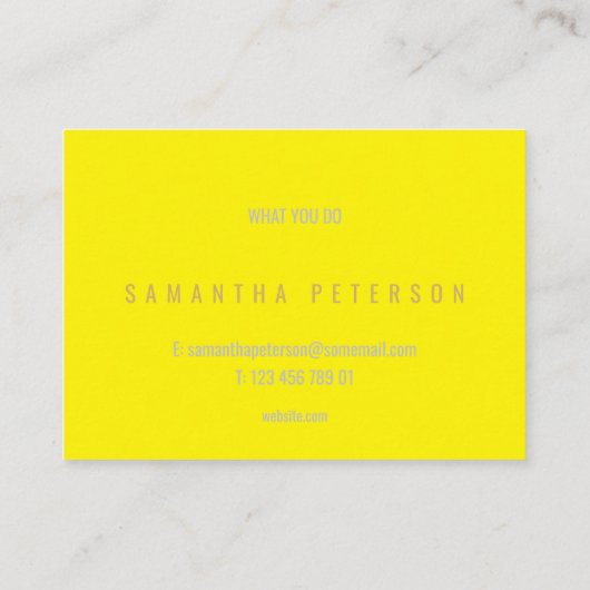 Hellgelber Nebel und Gold Visitenkarte (Rückseite)