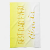 Hellgelber Ombre Bester Vater je Geschirrtuch (Vertikal)