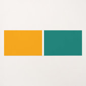 Hellgelber orangefarbener Aquamariner Farbblock Yogamatte (Rückseite (Horizontal))