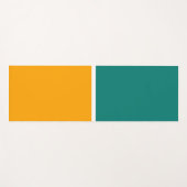 Hellgelber orangefarbener Aquamariner Farbblock Yogamatte (Vorderseite (Horizontal))