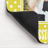 Hellgelber Polka Dot Benutzerdefiniertes Foto und  Mousepad (Ecke)