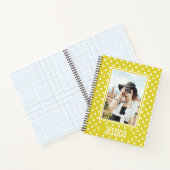 Hellgelber Polka Dot Benutzerdefiniertes Foto und Notizblock (Innenseite)