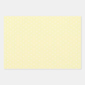 Hellgelber Polka Dot weich gestreift und fest Geschenkpapier Set (Vorderseite 2)