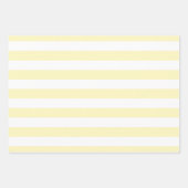 Hellgelber Polka Dot weich gestreift und fest Geschenkpapier Set (Vorderseite)