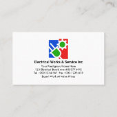 Hellgelber Power Visitenkarte (Rückseite)