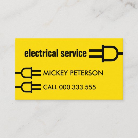 Hellgelber Power Visitenkarte (Vorderseite)