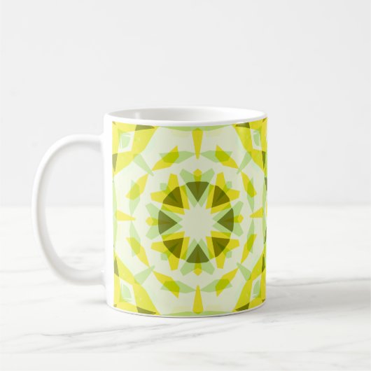 Hellgelber Sommer-Star Dopamin Deco Tee Kaffeetasse (Links)