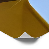 Hellgelber Songbird auf einem Zweig Poster (Ecke)