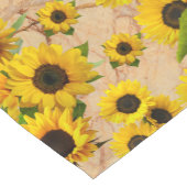 Hellgelber Sonnenblumengarten auf Marmor Kurzer Tischläufer (Ecke)