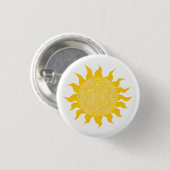 Hellgelber Sonnenschein Button (Vorne & Hinten)