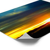 Hellgelber Sonnenuntergang. Poster (Ecke)