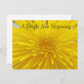 Hellgelber Spiky Dahlia Foto Denken Sie an Sie Postkarte (Vorne/Hinten)