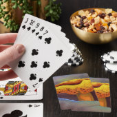 Hellgelber und orangefarbener Pilz Spielkarten (In Situ)