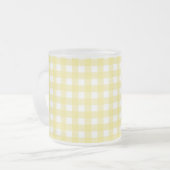 Hellgelber und weißer Gingham Mattglastasse (Vorderseite Links)