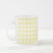 Hellgelber und weißer Gingham Mattglastasse (Links)