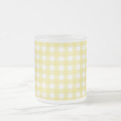 Hellgelber und weißer Gingham Mattglastasse (Mittel)