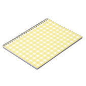 Hellgelber und weißer Gingham Notizblock (Linke Seite)