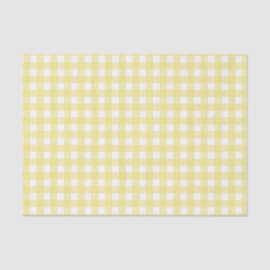 Hellgelber und weißer Gingham Seidenpapier (Vorderseite)