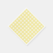 Hellgelber und weißer Gingham Serviette (Ecke)