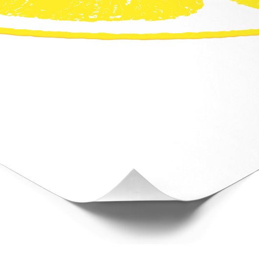 Hellgelber Zitrusfrüchte-Zitrusfrüchtedesign Poster (Ecke)