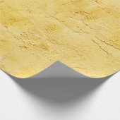 hellgelbes abstrakt strukturiertes Gips an der Wan Geschenkpapier (Ecke)