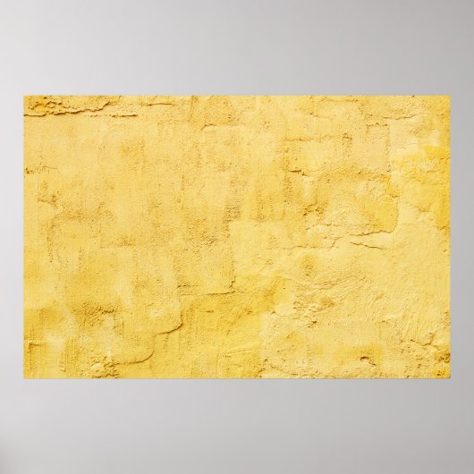 hellgelbes abstrakt strukturiertes Gips an der Wan Poster (Vorne)
