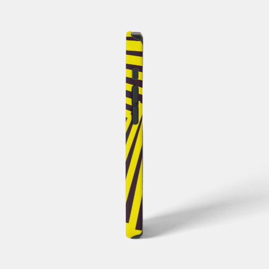 Hellgelbes Abstraktes Dschungelstil iPhone Hülle (Linke Seite)