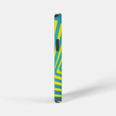 Hellgelbes Abstraktes Dschungelstil iPhone Hülle (Rechte Seite)