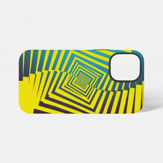 Hellgelbes Abstraktes Dschungelstil iPhone Hülle (Rückseite (Horizontal))