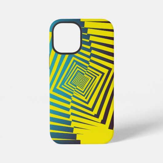 Hellgelbes Abstraktes Dschungelstil iPhone Hülle (Rückseite)